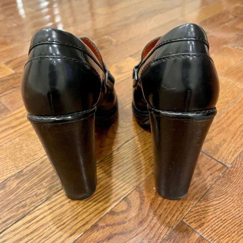 Marc Jacobs Penny Loafer Loafers Heels size 38 fits a size 8 Black Leather - Picture 2 of 5